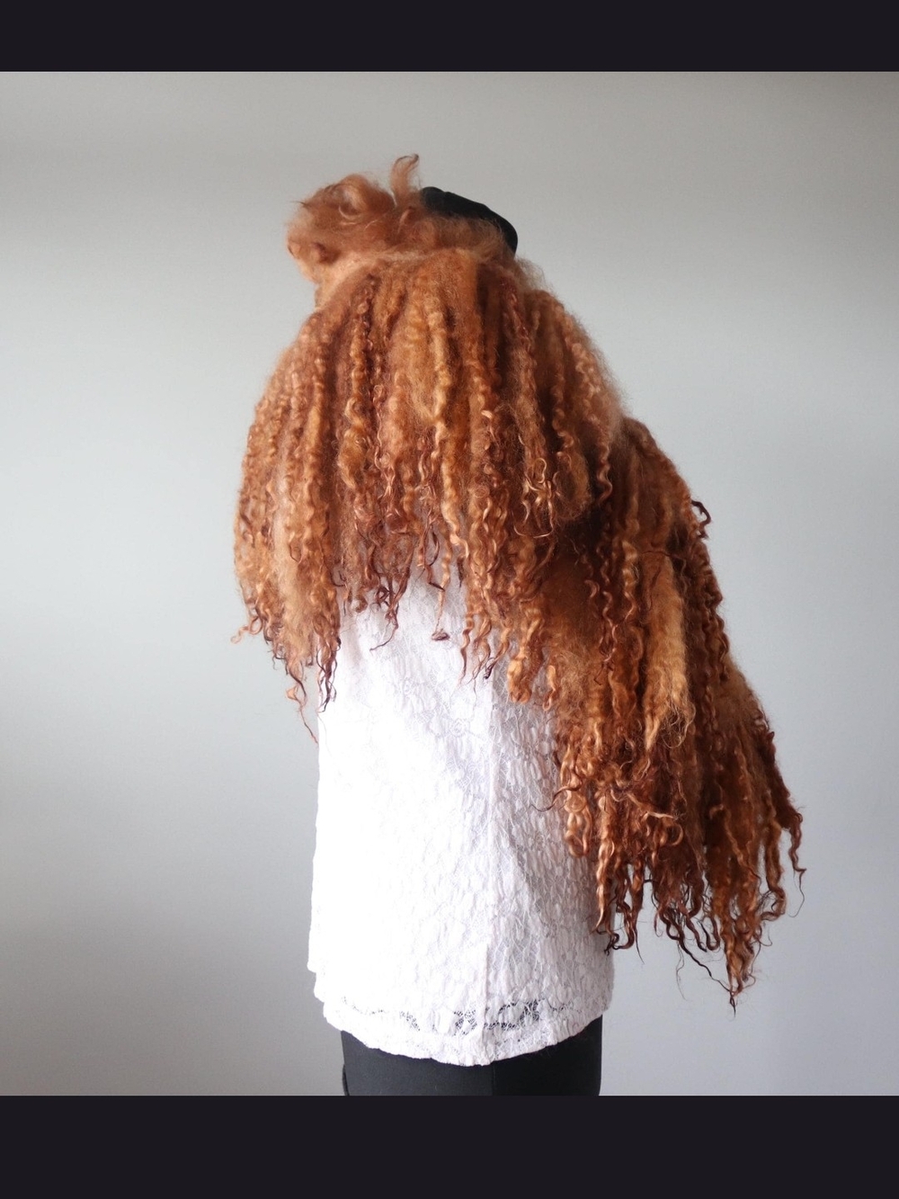 Felted Wool Handmade Rust Color - Picture 4 of 5